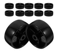 Ciieeo 12pcs 2-inch Sturdy Black Pp Single Wheel Replacement Casters for Lawn Mower, Grass Eater, String Trimmer and Cart Multi-use Outdoor Garden Equipment
