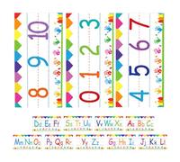 Ciieeo 12pcs Alphabet and Numbers Flashcards for Classroom Wall Decoration, Educational Abc Learning Cards for Preschool and Kindergarten, ’ Alphabet and Number Line Wall Art