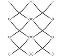 Ciieeo 12pcs Black Hair Hooks for Braids and Half-knots Elastic Hair Bands Made of Polyester and Hardware and Ponytail Styling