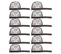 Ciieeo 12pcs Brown Reusable Wig Caps for Women Lightweight Cloth Dome Hair Nets with Elastic Mesh for Performance and Wig Styling Session Breathable Hair Accessories