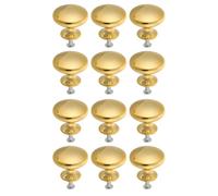 Ciieeo 12pcs Brushed Chrome Mushroom-Shaped Round Cabinet Pull Handles Metal Door Knobs for Cupboards Wardrobes Drawer Furniture Hardware