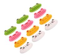Ciieeo 12pcs Cartoon ’s Manual Toothpaste Tube Squeezer Set Animal Design, Multi-Function Bathroom Tube Roller Clips for ’ Toothpaste, Facial Cleanser, and Hand Cream