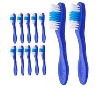 Ciieeo 12pcs Compact Travel Toothbrushes with Soft Bristles Short Handle Design for Institutional Use Safe for Prisons and Psychiatric Settings Comfortable Grip for Dependable Durability
