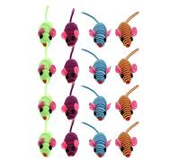 Ciieeo 12pcs Elastic Rope Mouse Toy for Cats Funny Mouse Cat Playing Props Soft Furry Material for Interactive Play and Exercise Varies Randomly Random Color