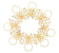 Ciieeo 12pcs Hair Tie Dreadlock Accessories Butterfly Charms Braids Jewels Clips for Women Girls African Style Hair Braid Rings