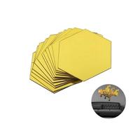 Ciieeo 12pcs Hexagon Mirror Wall Sticker 4cm Gold Acrylic Diy Mirror Wall Decal Home Decoration Living Room