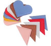 Ciieeo 12pcs Leather Bookmarks Triangle Bookmarks Corner Novelty Style Pu Material Resistant to Wear and Tear Comfortable Touch for Daily Life and Different Occasions