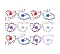 Ciieeo 12pcs Light up LED Disco Ball Bead Necklace for 70s Disco Party Favors, Glow the Dark Plastic Retro Bead Jewelry with Enhanced Party Visibility and Light Movement