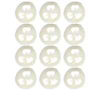 Ciieeo 12pcs Loofah Soap Dish Holder Pads with Multiporous Surface and Self Draining Feature, Round Beige Soap Saver for Bathroom and Washbasins