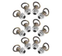 Ciieeo 12pcs M10 Threaded Eye Nut Hooks Heavy-Duty Hanging Lamp Fixture Hooks with Nut, 8kg Load Capacity, Metal Ring for Home Lighting and Chandelier Chains