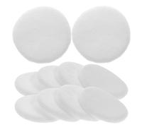 Ciieeo 12pcs Makeup Pad Powder Puff Rounded Cotton Velvet Gentle and Safe for Skin White Cosmetic Applicators for Touch-ups around The Eyes and Mouth Corner