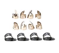 Ciieeo 12pcs Metal Finger and Thumb Picks Set Adjustable Stainless Steel Finger Rings with Celluloid Thumb Picks for Guitar Practice and Fingerstyle Playing