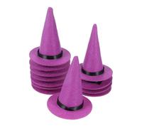 Ciieeo 12pcs Mini Felt Witch Hats Halloween Bottle Topper Decorations for Wine Crafts and Costume Parties Lightweight and Stylish Party Supplies