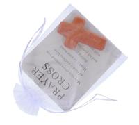 Ciieeo 12pcs Oak Wood Pocket Cross Handcarved Praying Hands Decorative Handheld Mini Cross with Blessing Card and Storage Pouch for Ceremonies and Christmas Party