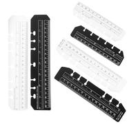 Ciieeo 12pcs Plastic Bookmarks Multi-Function Page Markers with Ruler for A5 A6 A7 Notebooks, Lightweight and Practical Pp Material, for Home and On-the-go Use