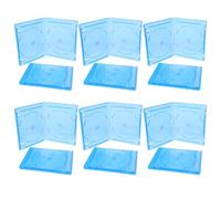 Ciieeo 12pcs Plastic CD Storage Cases with Liner Notes Holder and Numbered Slots, Portable Semi- Dvd Disc Organizer Box for Home and Car Use