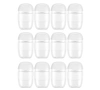 Ciieeo 12pcs Plastic Refillable Body Soap Bottles with Flip Caps 30ml 1oz Travel Lotion Bottles for Personal Care and Camping Hygienic Single-handed Access