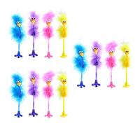 Ciieeo 12pcs Plume Ballpoint Pen Creative Cartoon Pens for Writing Supplies for School Use Unique Design Writing Tools for Students Party Random Color