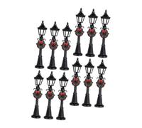 Ciieeo 12pcs Scale Dollhouse Accessories Outdoor Pathway Lights for DIY Village Scenes Christmas Decoration