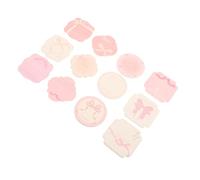 Ciieeo 12pcs Self-stick Memo Notes Paper Sticky Tabs Bowknot Design 3.5x3.5inch Tearable Adhesive Backing Heartwarming Aesthetic Office Writing Pads for School and Office Use