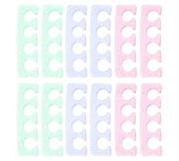 Ciieeo 12pcs Silicone Toe Separators for Pedicure and Manicure, Reusable Finger Dividers Protecting New Polish, Nail Art Tool for Personal Use and Toe Alignment