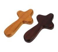 Ciieeo 12pcs Small Wooden Cross Ornaments Lightweight Rustic Wood Craft Decoration for Baptisms Weddings Housewarmings Minimalist Tabletop Display