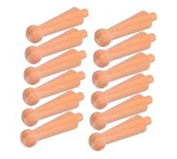 Ciieeo 12Pcs Solid Wood European Style Unfinished Craft Baluster Spindles for Wine Cabinet Wooden Furniture Craft Pillars with Smooth Turned Surface and Detailed Carved Design