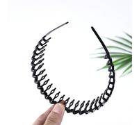 Ciieeo 12pcs Unisex Toothed Hoop Black Headband Set Multipurpose Fashion Hair Clasp for Face Cleaning and Daily Styling