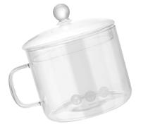 Ciieeo 1350ml Stew Pot Glass Noodle Bowl High Borosilicate Glass Simple Design Easy to Clean Non-Stick Family Use for Home Garden Party