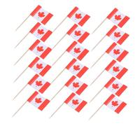 Ciieeo 150pcs Canadian Flag Toothpicks Mini Cupcake Toppers Food Labels for Parties Charcuterie Boards Appetizers Celebrations for Canada Day Events