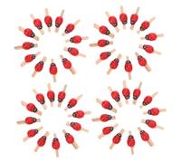 Ciieeo 150pcs Mini Wooden Ladybug Photo Clips Adjustable Memo Holders for DIY Crafts Decor Office Desk Display