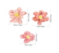 Ciieeo 15pcs Crepe Paper Flowers Decorations with Artistic Wrinkle Texture Tissue Paper Floral Backdrop for Wedding Birthday Nursery Party Wall Decor in Brown Peach White Colors