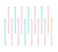 Ciieeo 15pcs Cute Cat Ballpoint Pens Set, Gel Ink Pens with Kawaii Kitten Design, Assorted Pink Purple Light Blue Colors, School Writing Supplies and Teacher Classroom