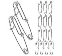 Ciieeo 15pcs Sea Fishing Clips with Open and Closed Eye Pins Fast-release Swivels Suitable for Freshwater and Saltwater Angling Accessories