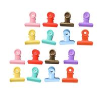 Ciieeo 16pcs Candy Color Metal Dovetail Clips, Mini Receipt and Document Clamps for Students and Office Paper Sorting, Assorted Colors for School Supplies and File Random Style