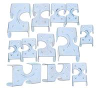 Ciieeo 16pcs Heavy Duty Galvanized Steel Wire Rope Clips Double Ended Clamps for 8-16mm Cables Industrial Workshop Garage Use