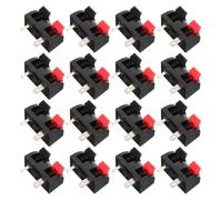 Ciieeo 16pcs Stereo Speaker Terminal Clip with Easy Polarity Identification and Sturdy Plastic Metal Construction, 2-way Clamp Terminal Connector for Stage Audio System Setup and Sound