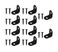 Ciieeo 18 Sets Black Stainless Steel Corner Brackets 2-Hole Right Angle Furniture Corner Brace Sturdy and Easy to Use Fasteners for Screens and Chests