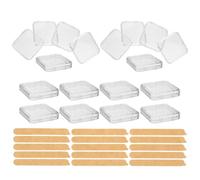 Ciieeo 18pcs Nail Display Holder Press on Nail Organizer Storage Box Thickened Hard Plastic Lid Suitable for Home and Travel Use being Tangled or Scratched