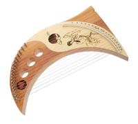 Ciieeo 19-String Wooden Lyre Harp Retro Ancient Style Harp Musical Instrument Suitable for Adults and with Moon Box Design Random Color Random Color