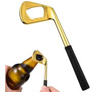Ciieeo 1pc Golf Club Shaped Bottle Opener Unique Golden Beer Opener for Golf Lovers, Perfect Kitchen Tool for Parties Golden