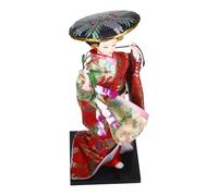 Ciieeo 1pc Japanese Geisha Doll Ornament Humanoid Doll Desktop Decor Elegant Kimono Figurine for Home Office Decoration Unique Japanese Style Craftsmanship for Collectors