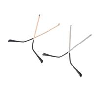 Ciieeo 2 Pair Silver Metal Eyeglasses Replacement Arms Kit with Precision Manufacturing, Steel and Silicone Material, Includes Spare Pairs and Temple Tips for Spectacle Repair