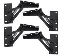 Ciieeo 2 Pairs Trap Door Hinge Lid Support Hinge for Doors Cold Rolled Steel High Strength Easy to Operate Black for Sofa and Table Top to Keep The Table Top Tidy and Store Things