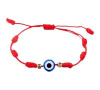 Ciieeo 2 Pcs Adjustable Evil Eye Bracelet for Women with Red String and Decorative Charm, Hand-woven 7 Knots Red Rope Bracelet, Flexible and Stylish Accessory for Daily Wear