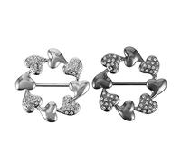 Ciieeo 2 Pcs Dress Corner Knot Buckle All-match Buckle Elegant Alloy Brooch Pin Fasten Scarf Or Clothes Comfortable Touch Feel Suitable for Styles of Clothes and Variety of Scenes