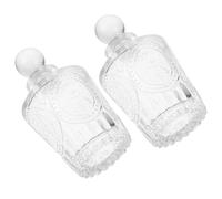 Ciieeo 2 Pcs Glass Aroma Diffuser Bottles Transparent Multi-purpose Storage Containers for Essential Oils Aromatherapy Home Office Spa Use