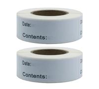 Ciieeo 2 Rolls English Record Date Stickers DIY Self-Adhesive Paste Paper Labels White Easy to Stick Not Easy to Fade Unique Chic Design for Learning and Home Decoration