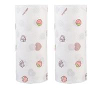 Ciieeo 2 Rolls Oil Absorption Paper Napkins Paper Towel Recyclable Wood Pulp for Home Daily Use General-Purpose Cleaning Random Style Premium Grade