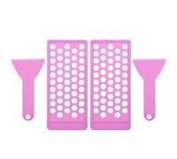 Ciieeo 2 Sets Bulk Lip Balm Filling Tray with 50 Holes for Lip Gloss Purple Pp Material Smooth Spreading Tool